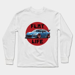 Subaru BRZ Car Art - Widebody Modified Flat Engine JDM Car Long Sleeve T-Shirt